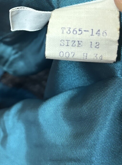 Vintage Pendleton Teal Green Solid Jacket Skirt S… - image 10