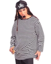 STRIPED COSTUME SHIRT ADULT HALLOWEEN COSTUME ACCESSORY MEN'S SIZE STANDARD
