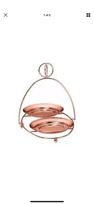 PARTYLITE Kupfer Mix & Mingle Doppel Glas Display Ständer ***NAGELNEU IN BOX***