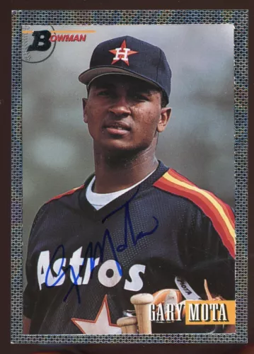 1993 Bowman GARY MOTA Signed Card autograph AUTO ASTROS