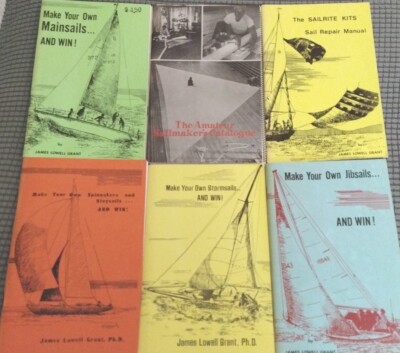 Lot Of 6 How To Make Sails Boating Yachting 1970s Vintage James Lowell Grant