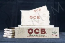 5 PACKS AUTHENTIC OCB ORGANIC HEMP KING SIZE SLIM PAPERS NATURAL UNBLEACHED