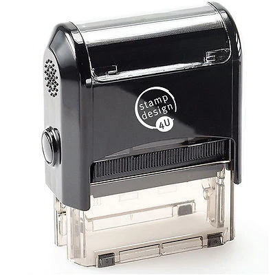 TRAXX Personalised Business Address Self inking Rubber Stamper Garage Service 38x14mm