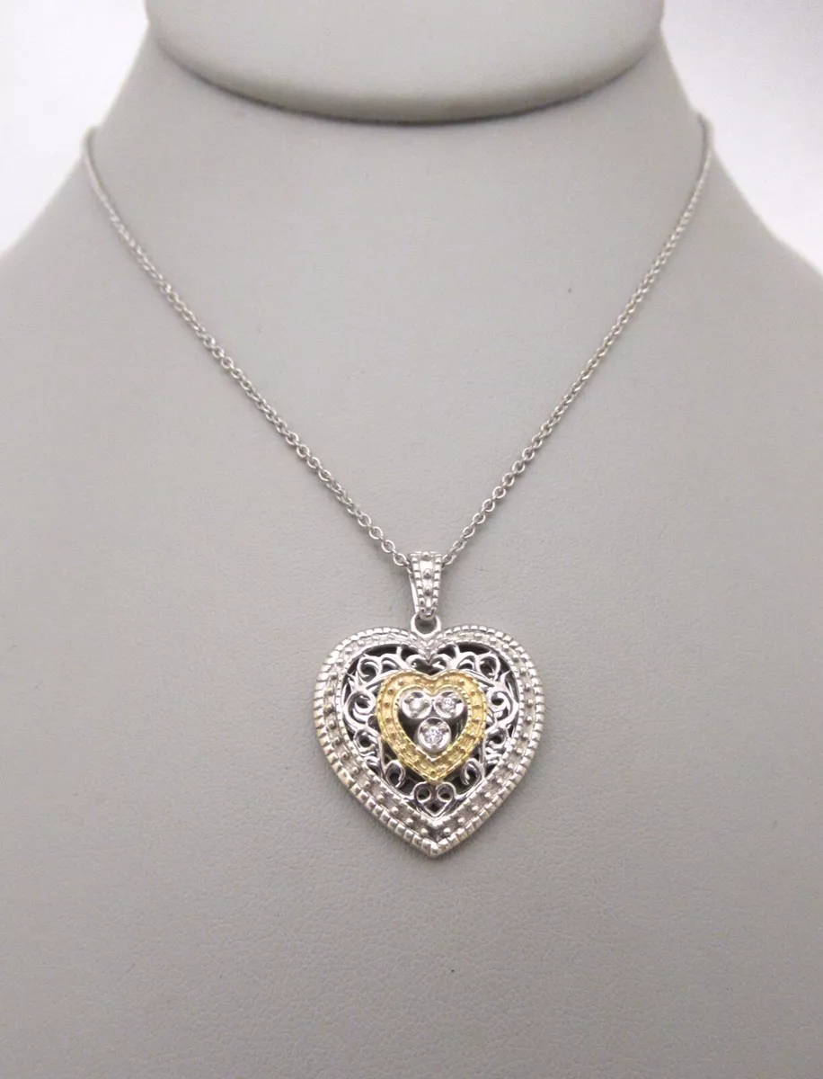 925 jtw outlet heart necklace