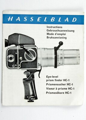 197078 Hasselblad Eye-Level Prism Finder HC-1 Original User Instruction Manual 