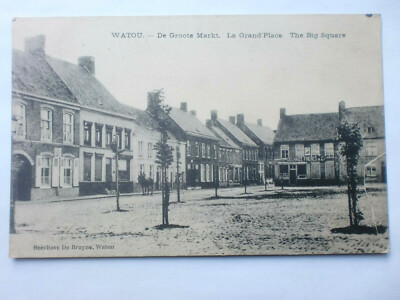 Watou De Groote Markt Großer Platz La Grand Place Vintage Postkarte Waton Belgien