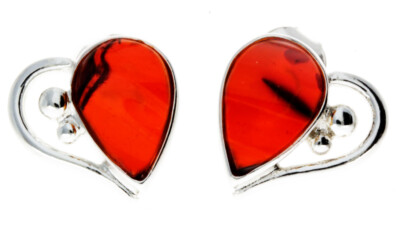 Orecchini A Goccia In Argento Sterling 925 Con Ambra Baltica Naturale, Marrone, Fatti A Mano In Lituania - 4