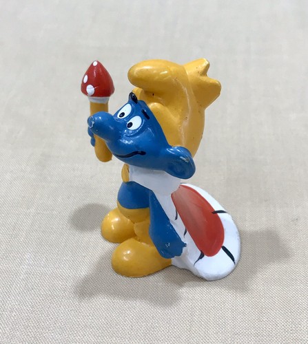 VINTAGE 1973 KING SMURF Pitufo Schtroumpf Schlümpf by SCHLEICH PEYO / - Picture 2 of 5