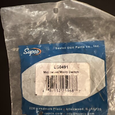 Supco ES0491 microwave Interlock Door switch-new