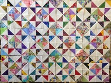 12 Scrappy 8 Point STARS Quilt Blocks Top C...