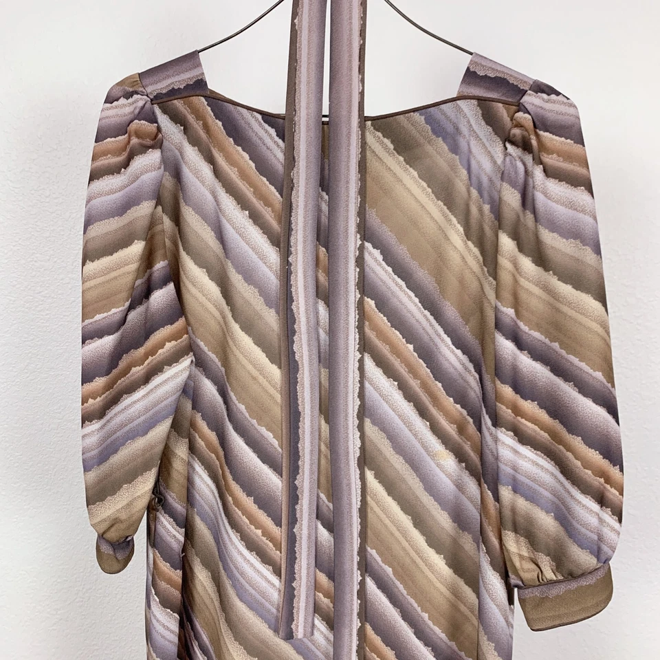 Vestido de twee vintage Risa Ann New York poliéster degradado arte para usar 16 16,5 Foto 2 de 4