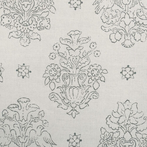 Victoria Hagan Damask Medallion Print Fabric- Marianne / Slate 6.65 yd 4010-02 - Picture 1 of 5