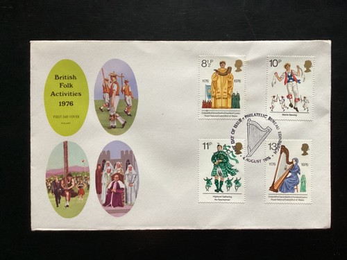 GB 1976 Folk Culture FDC, Philart, Bureau Special FDI pmk unaddressed(GB2154) - 第 1/2 張圖片