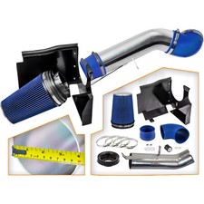 4 Cold Air Intake Systemheat Shield For 99-06 Gmcchevy V8 4.8l5.3l6.0l Blue