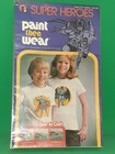 1976 Super Heros Batman wonder woman Paint N Wear Transfer Kit Vintage
