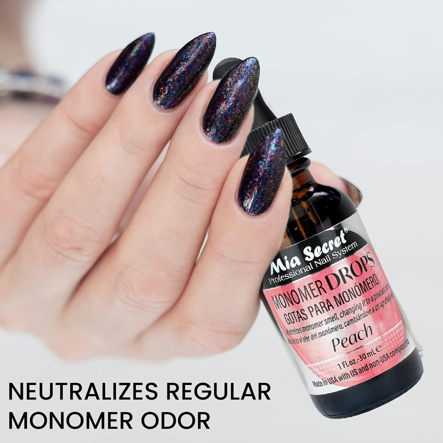 Mia Secret Monomer Drop - Peach Scent 1oz
