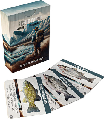 Freshwater Fishing Flashcards: Waterproof, 52-Identification Card Set for Angler