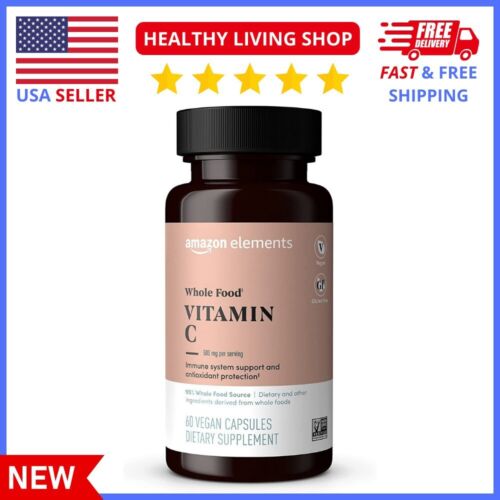 Vitamin C + Probiotics (60 Caps) - Whole Food, Natural Immune & Gut Support