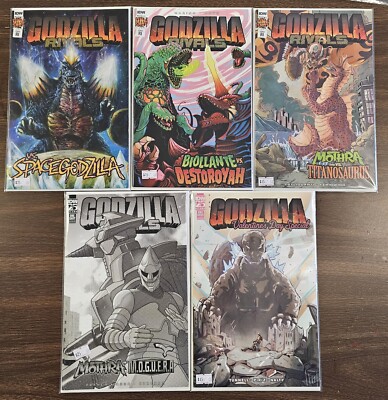 LOT OF 5 GODZILLA RIVALS All 1:10 Variant Covers. Mothra Moguera Biolante, Etc. 