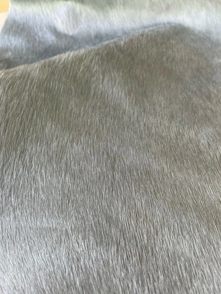 CUERO NOBLE Cavallini Europeo Pelo-En Piel de Vaca Banqueros Gris Media Piel Nuevo Foto 2 de 4