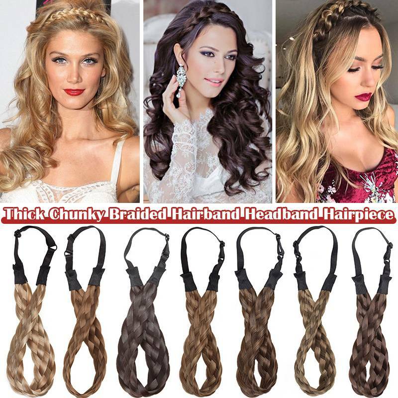 Natural Hair Plaited Elastic Headband Braided Hair Band DIY  display picture 1