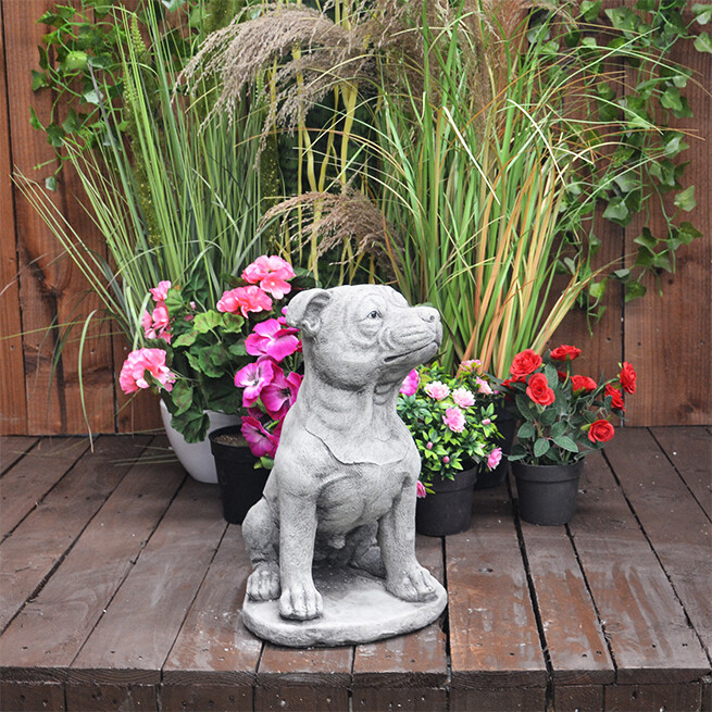 Fantastically Detailed Large Staffie Dog Garden Ornament Staffy By DGS Statues eBay