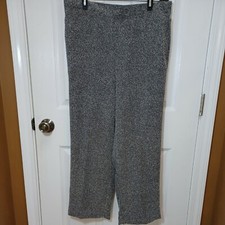 Womens Alfred Dunner Black Classic Fit Pants Comfort Waist W/Pockets Size 14P