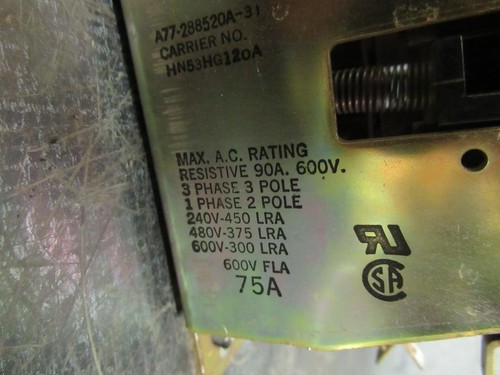 JOSLYN CLARK A77-288520A-31 HN53HG120A 600V 90A **WARRANTY INCLUDED** - Picture 3 of 8