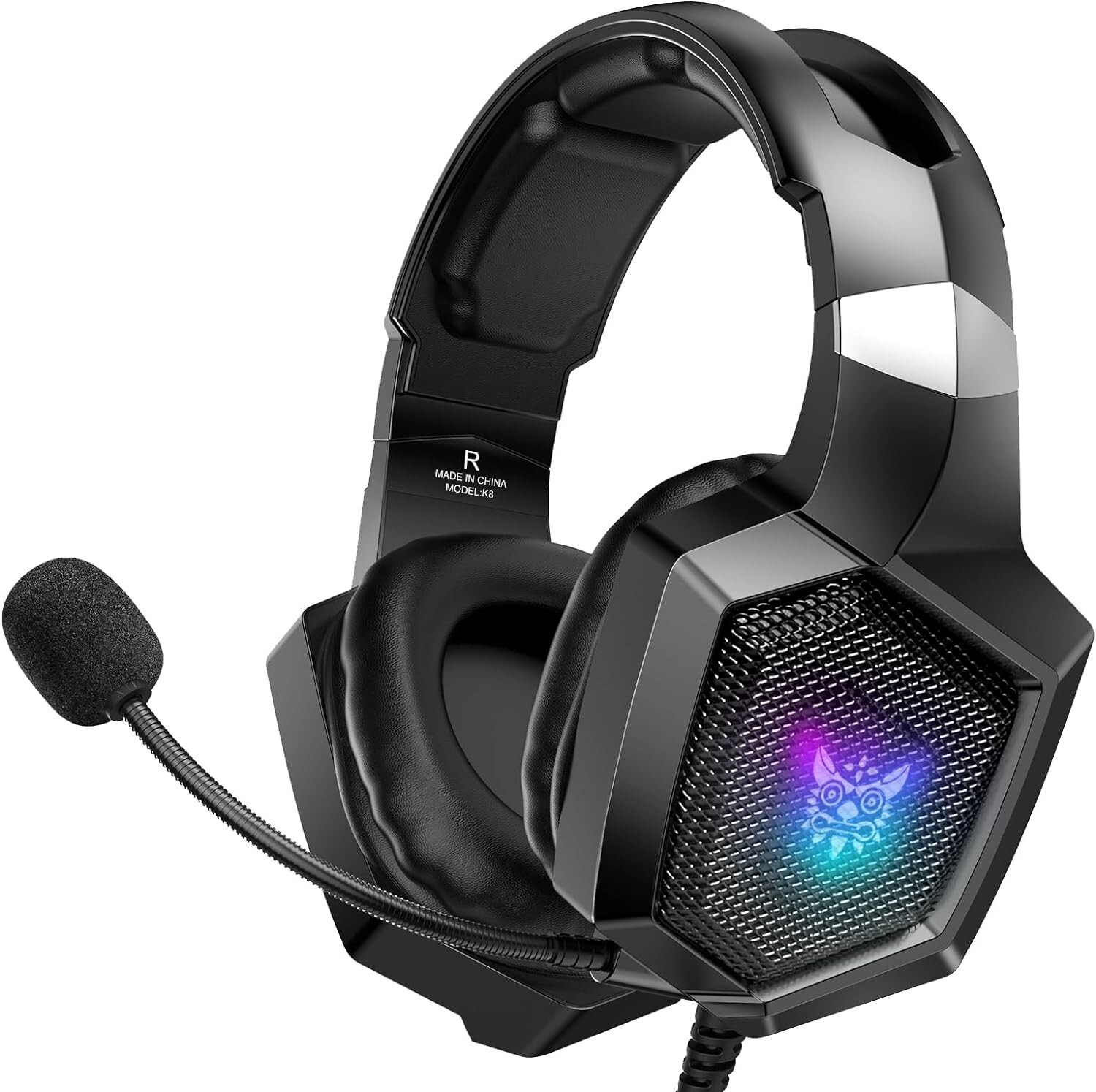 Gaming Headset with Microphone, Gaming Headphones Compatible for PS4 PS5 Xbox PC-image