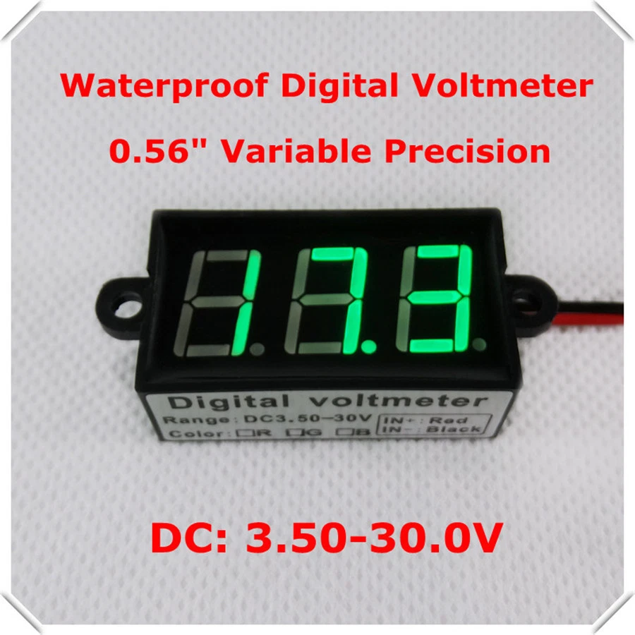 1X Automotive Three 0.56 LED Digital Tube Micro 0.56"Digital Voltmeter Green LED - Image 2 of 4
