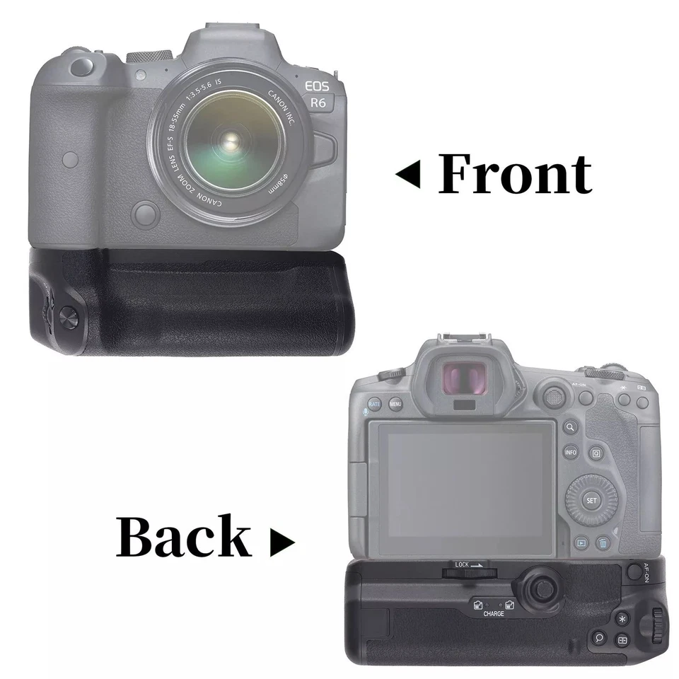 Vertical Battery Grip Holder Accessories For Canon EOS R5 R5C R6 Camera BG-R10 - Image 3 of 4