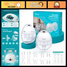 Wearable Electric Breast Pump, Hands-Free Portable, 4 Modes, 12 Levels, Strong S