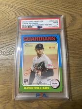 2024 Topps Heritage Gavin Williams Red Auto /75 PSA 9