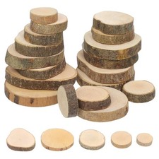 Tinksky Wood Slices Log Slices for DIY Crafts Wedding Centerpieces,100pcs
