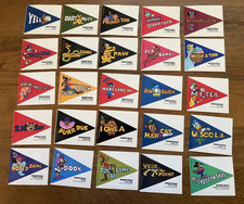HIGH GRADE 1975 CRAZY COLLEGE PENNANTS WONDER BREAD DISNEY-FULL SET-FREE SHIP!!!