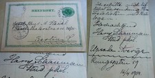 Finnish Businessman Harry SCHAUMAN (1879-1932): German PK UPPSALA 1904