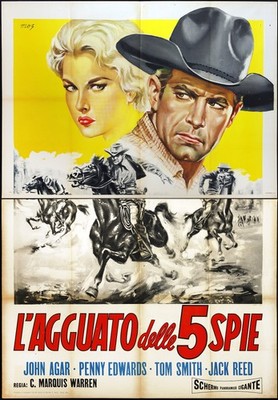 CINEMA-manifesto L'AGGUATO DELLE CINQUE SPIE agar, edwards, smith, reed, WARREN