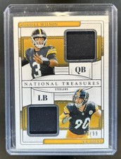 2024 National Treasures Russell Wilson T.J. Watt NFL Gear Combo Jersey #/99