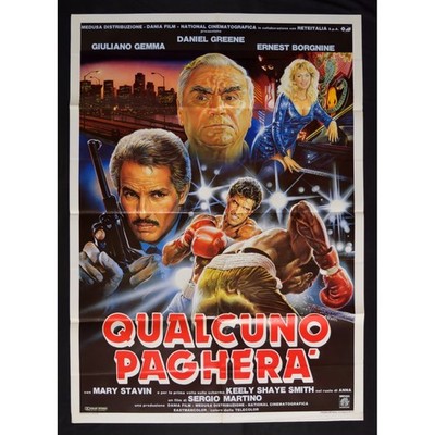 Poster  QUALCUNO PAGHERA'  Giuliano Gemma Action Boxsport Film A82