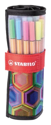 Fineliner - STABILO point 88 - 25er Rollerset ARTY Edition - mit 25...