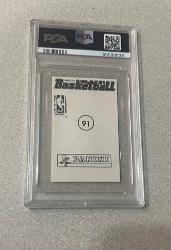 PSA 10 pegatinas Panini Michael Jordan 1990-91 #91 Chicago Bulls rara gema como nueva Foto 2 de 2