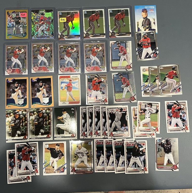 Arizona Diamondbacks Lot 37 Cards Corbin Carroll RC/Refractors/#ed Randy Johnson