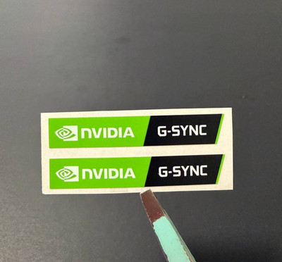 2 x NVIDIA G-SYNC  Sticker  Label Decal  Badge 50mm x 9 mm