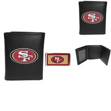 Siskiyou Sports NFL San Francisco 49ers Mens Tri-fold Wallet & Color Money