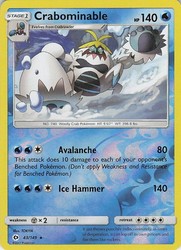 Crabominable 43/149 Sun & Moon Base Set Reverse Holo Rare