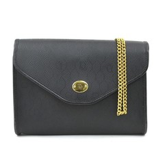 Borsa a tracolla Christian Dior originale con catena in pelle nera/oro/metall...