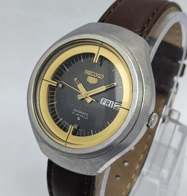Seiko 5 Helmet Automatic 6319-7010 Day/Date Vintage Men's Watch