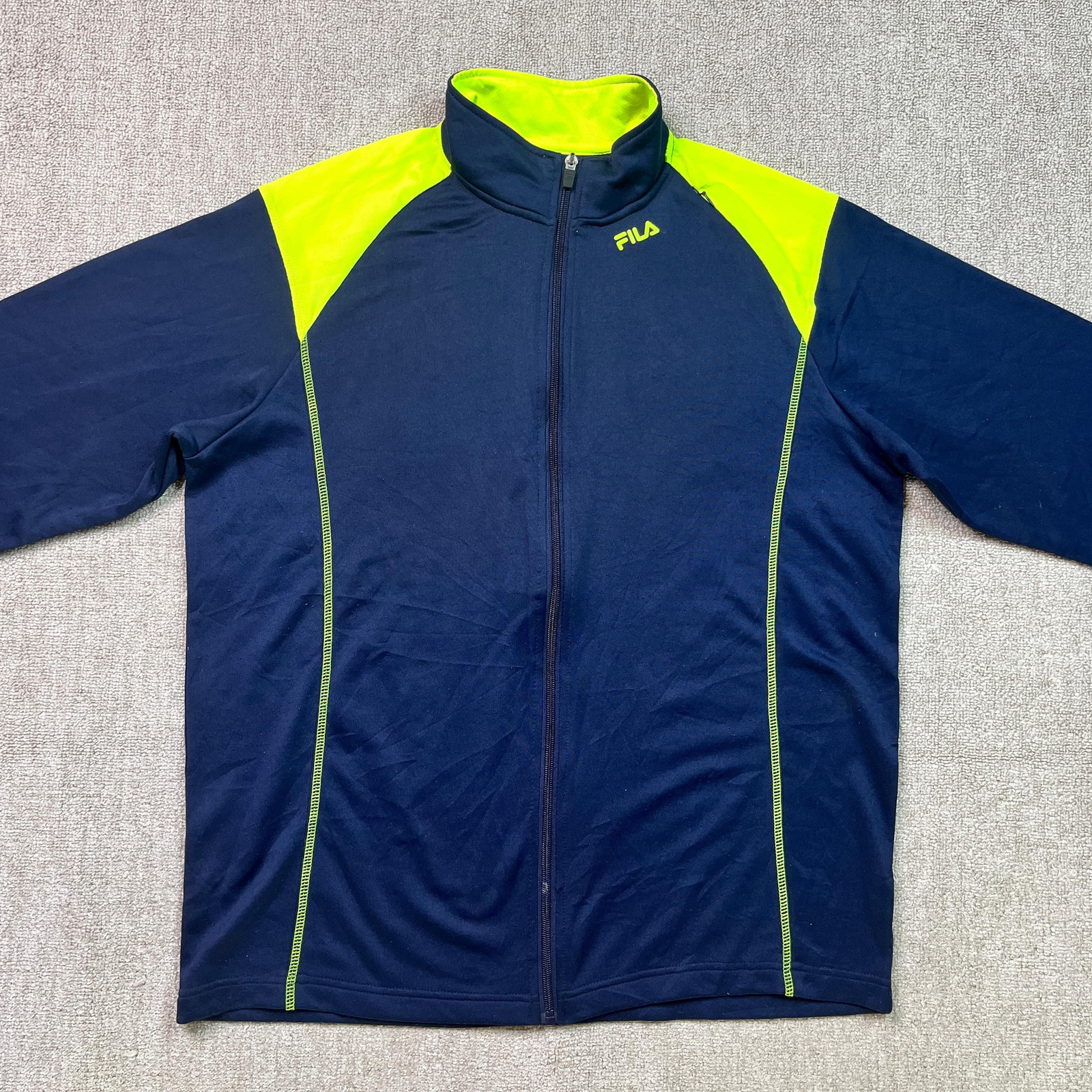 Fila Track Jacket Tuta Termica Top Full Zip Vintage Collo Blu L