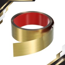 16.4feet 1.97" Wall Trim Self Adhesive Stainless Steel Brushed Finish Golden
