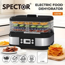Spector Food Dehydrator 5 Tier Fruit Dryer Meat Drying Machine 450W 35-70&deg;C Temp